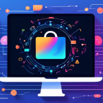 Create an image depicting a sleek, modern MacBook surrounded by various digital elements representing cybersecurity, such as locks, shields, and encrypted data streams. In the background, display abstract icons of popular VPN services forming a circle around the MacBook, highlighting the theme of choosing the best VPN for Mac. Use a balanced color palette to convey both safety and technology in a visually appealing way.