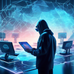 Create an image of a futuristic digital landscape featuring a person browsing securely on a holographic device, surrounded by virtual shields and locks symbolizing top VPNs for secure browsing in 2023. The background should display abstract data streams and glowing cybersecurity elements to emphasize protection and privacy.